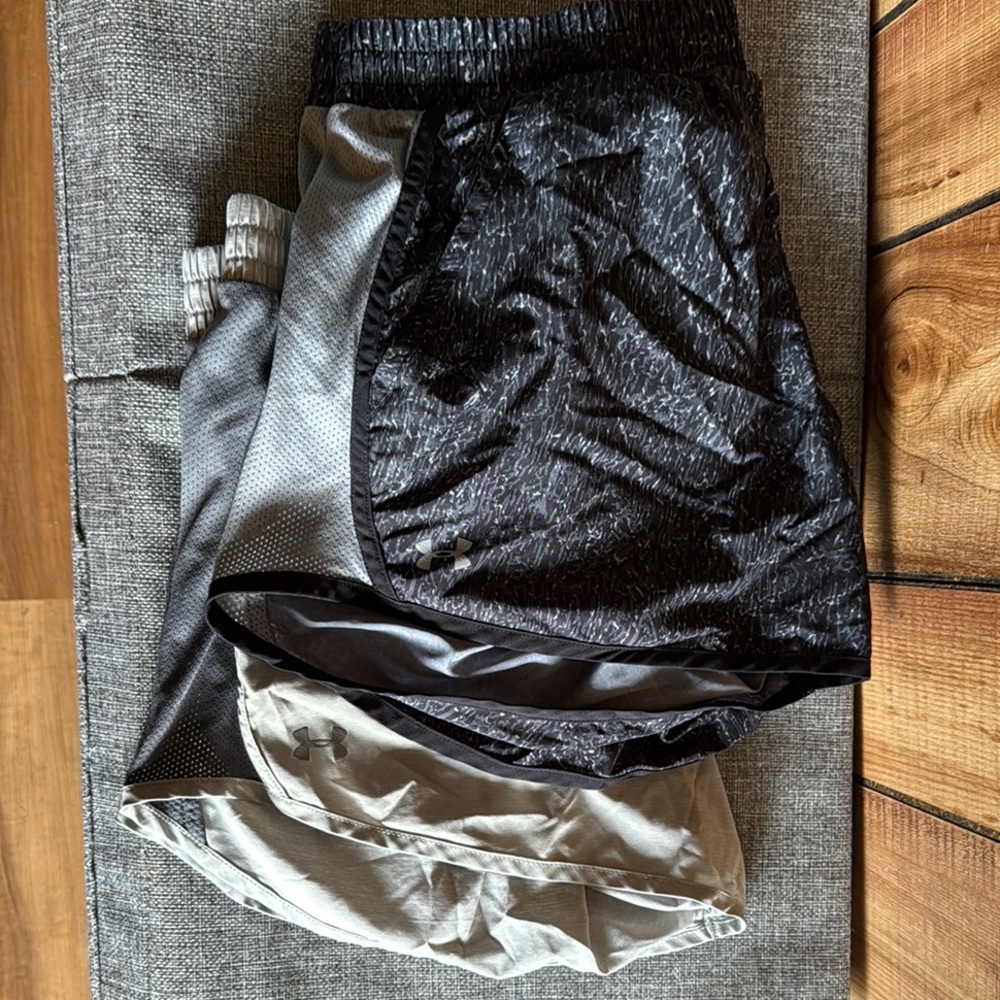 Under Armour Black and Gray Performance Shorts